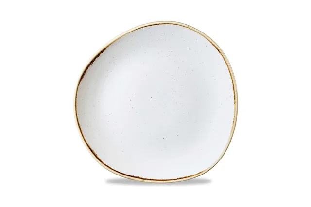 Talerz płytki o organicznym kształcie Stonecast Barley White 286 mm Churchill SWHSOG111