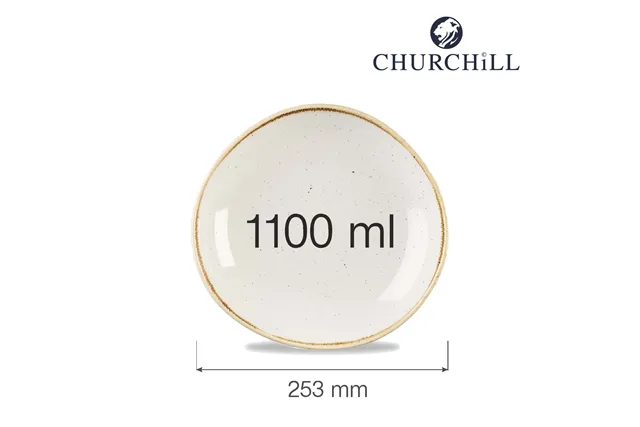 Miska o organicznym kształcie Stonecast Barley White 253 mm Churchill SWHSOGB11