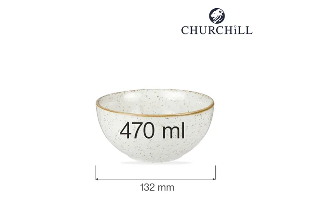 Miska Stonecast Barley White 470 ml,  132 mm Churchill SWHSRBL61