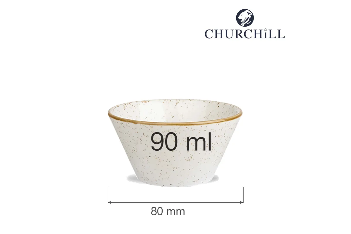 Naczynie do dipów Stonecast Barley White 90 ml, 80 mm Churchill SWHSSD31
