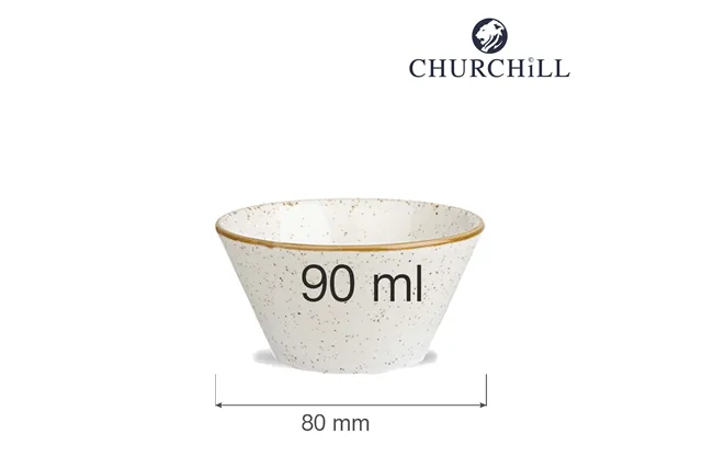 Naczynie do dipów Stonecast Barley White 90 ml, 80 mm Churchill SWHSSD31
