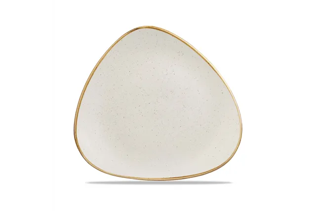 Talerz trójkątny Stonecast Barley White 311 mm Churchill SWHSTR121