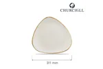 Talerz trójkątny Stonecast Barley White 311 mm Churchill SWHSTR121