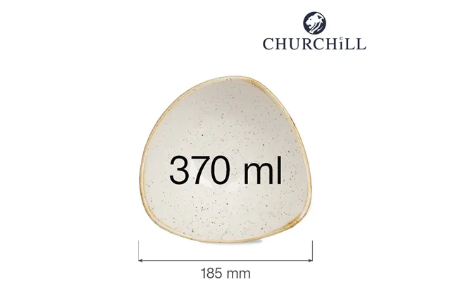 Miska trójkątna Stonecast Barley White 185 mm, 370 ml Churchill SWHSTRB71