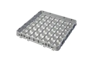 Nadstawka do koszy Half Drop 500x500 mm szara, model E2, 49 przegródek, Cambro CAMBRO 49E2151
