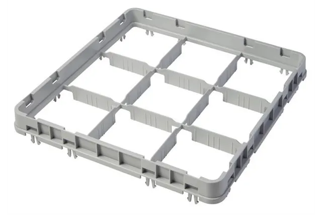Nadstawka do koszy Half Drop 500x500 mm szara, model E2, 49 przegródek, Cambro CAMBRO 49E2151