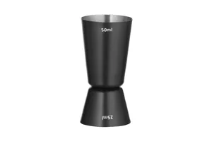 Jigger -miarka barmańska, Bar up, 25ml / 50ml, czarny, ⌀45x(H)86mm Bar Up 596647