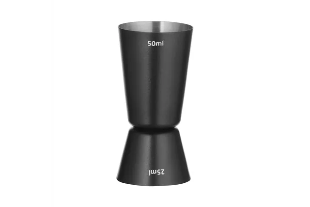 Jigger -miarka barmańska, Bar up, 25ml / 50ml, czarny, ⌀45x(H)86mm Bar Up 596647