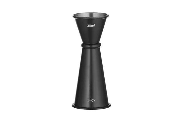 Jigger - miara barmańska z pierścieniem, Bar up, 25ml / 50ml, czarny, ⌀45x(H)110mm Bar Up 596654