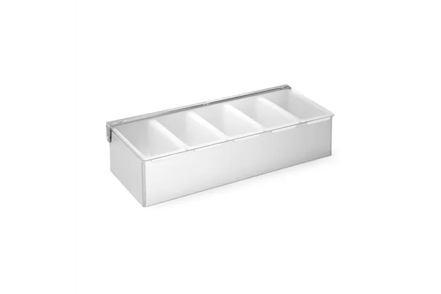 Pojemnik barmański na dodatki do drinków, Bar up, 5 kontenerów, 375x140x(H)90mm Bar Up 552100