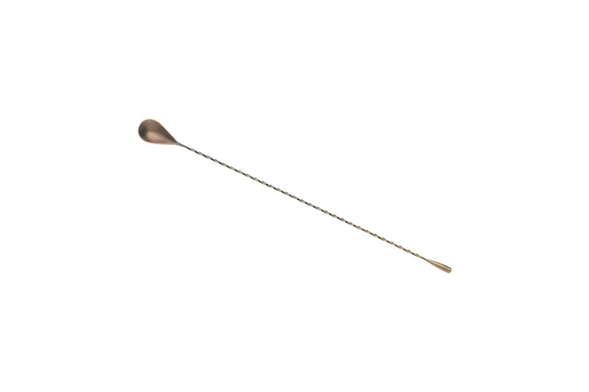 Długa łyżka barmańska antyczna miedź 400 mm BarFly M37013ACP