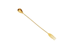 Klasyczna łyżka barmańska złota 315 mm BarFly M37015GD