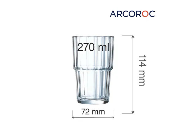 Szklanka wysoka Norvege 270 ml (stary kod 60440) Arcoroc V7529