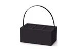 Skrzynka z uchwytem na akcesoria stołowe Madeira Black 280x180x120 mm Fine Dine 504888