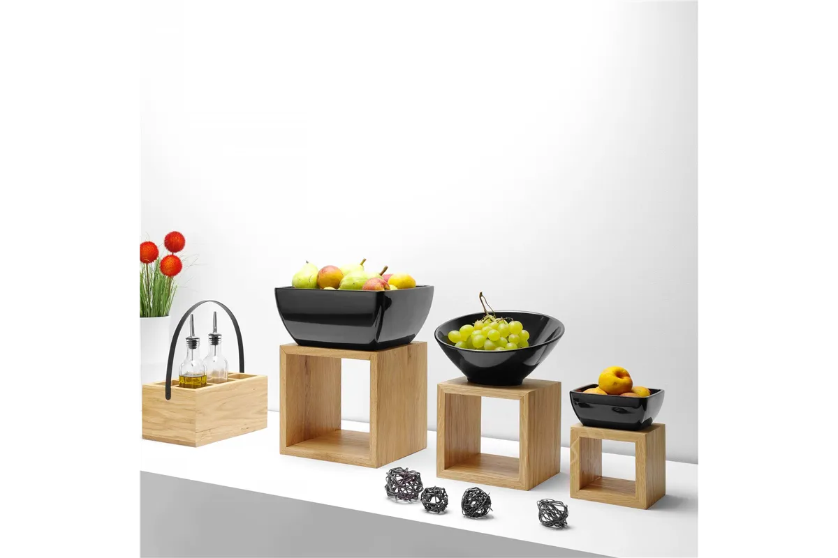 Skrzynka na sztućce dwudzielna Madeira Black 275x165x70 mm Fine Dine 504895