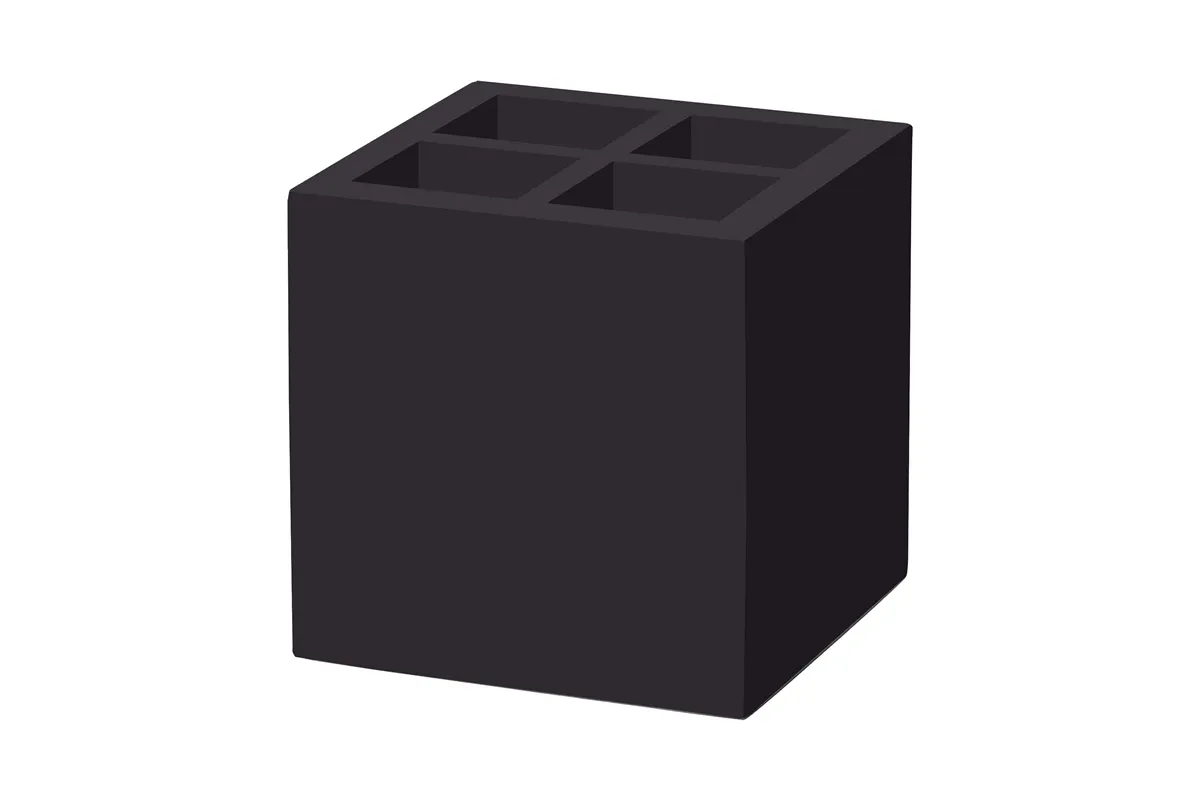 Skrzynka na sztućce i serwetki Madeira Black 150x150x150 mm Fine Dine 504901