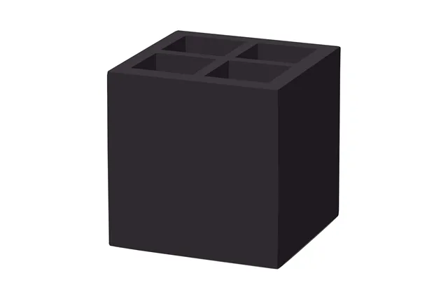 Skrzynka na sztućce i serwetki Madeira Black 150x150x150 mm Fine Dine 504901