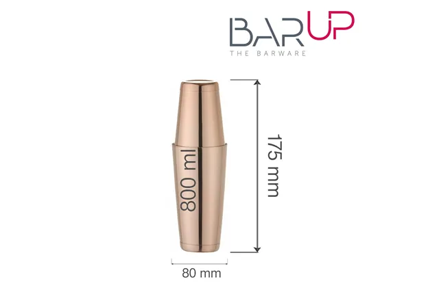 Shaker bostoński Tin Tin, 800ml, miedziany Bar Up 596395