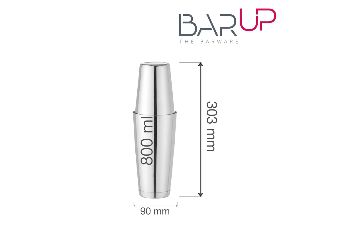 Shaker bostoński Tin-on-Tin, Bar up, 0,8L, ø90x(H)303mm Bar Up 596401