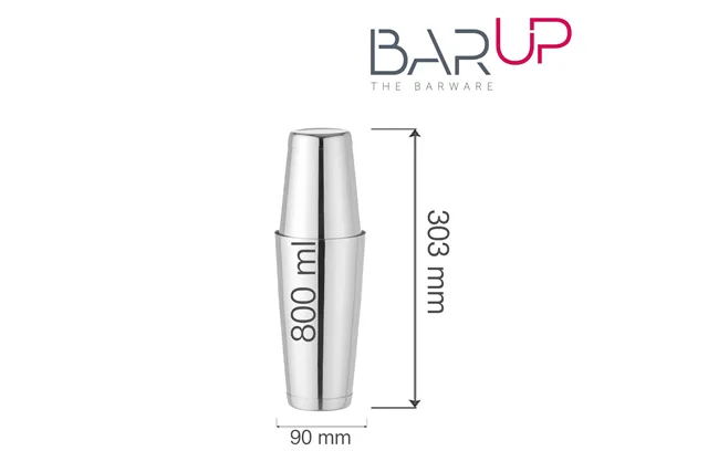 Shaker bostoński Tin-on-Tin, Bar up, 0,8L, ø90x(H)303mm Bar Up 596401