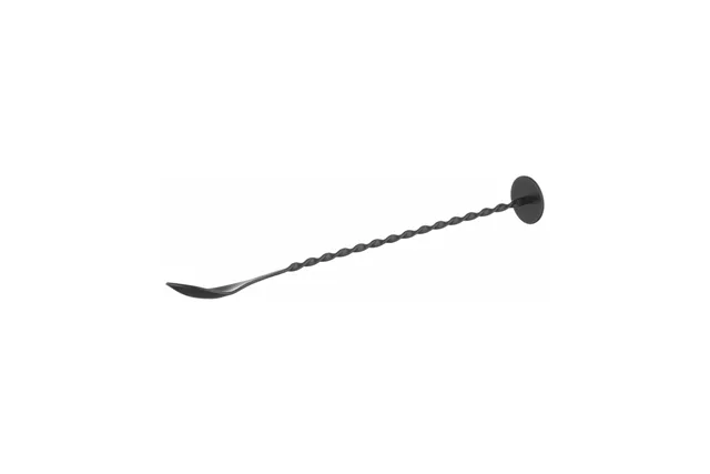 Łyżka barmańska z muddlerem, Bar up, czarny, 280x35mm Bar Up 596586