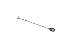 Łyżka barmańska z tłuczkiem, 300mm, czarna, Barfly BarFly M37018BK