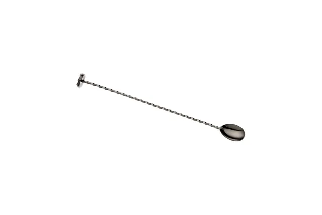 Łyżka barmańska z tłuczkiem, 300mm, czarna, Barfly BarFly M37018BK