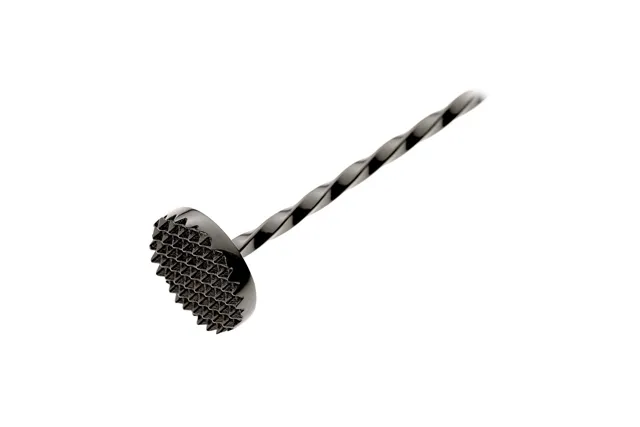 Łyżka barmańska z tłuczkiem, 300mm, czarna, Barfly BarFly M37018BK