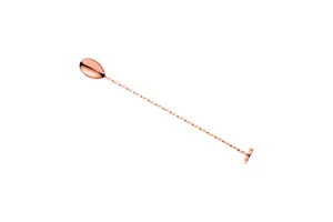 Łyżka barmańska z tłuczkiem, 300mm, miedziana, Barfly BarFly M37018CP