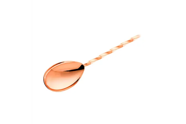 Łyżka barmańska z tłuczkiem, 300mm, miedziana, Barfly BarFly M37018CP