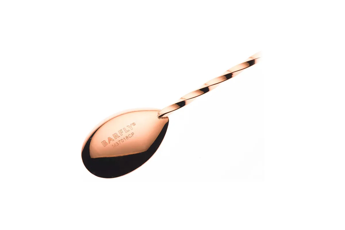 Łyżka barmańska z tłuczkiem, 300mm, miedziana, Barfly BarFly M37018CP