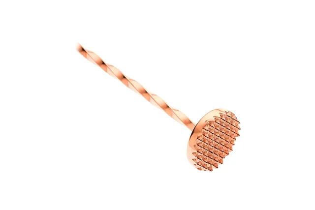Łyżka barmańska z tłuczkiem, 300mm, miedziana, Barfly BarFly M37018CP