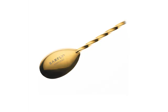 Łyżka barmańska z tłuczkiem, 300mm, złota, Barfly BarFly M37018GD