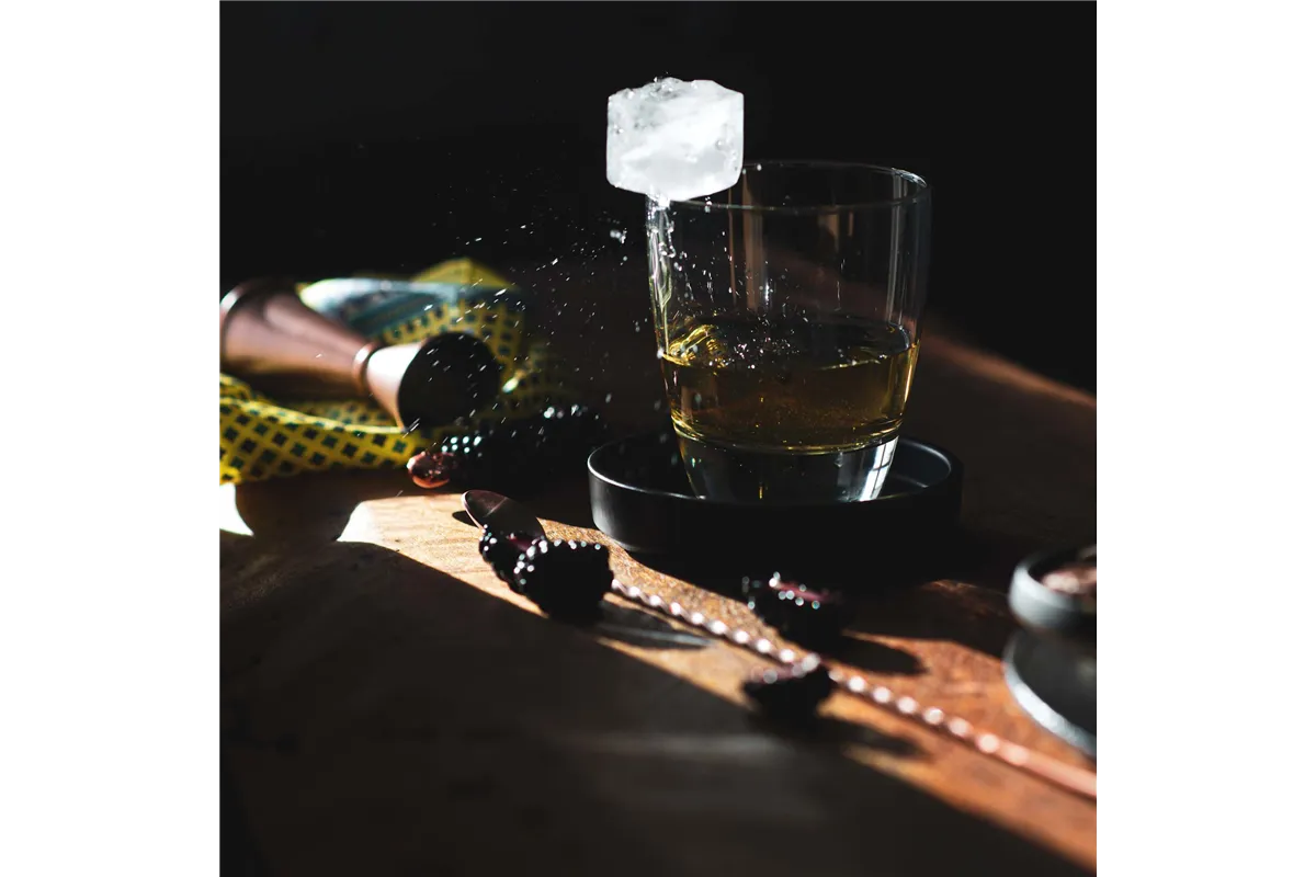 Łyżka barmańska z tłuczkiem, 300mm, złota, Barfly BarFly M37018GD