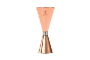 Jigger - Miarka barmańska Slim Style, 2 oz., 30/60 ml miedziana ze stalową obwódką, Barfly BarFly M37090CP