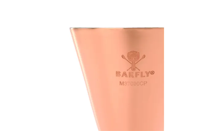 Jigger - Miarka barmańska Slim Style, 2 oz., 30/60 ml miedziana ze stalową obwódką, Barfly BarFly M37090CP