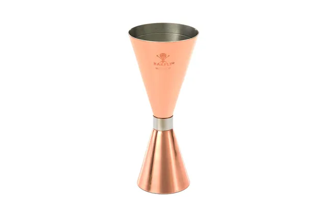 Jigger - Miarka barmańska Slim Style, 2 oz., 30/60 ml miedziana ze stalową obwódką, Barfly BarFly M37090CP