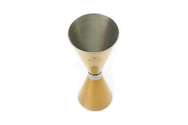 Jigger - Miarka barmańska Slim Style, 2 oz., 30/60 ml, złota ze stalową obwódką, Barfly BarFly M37090GD