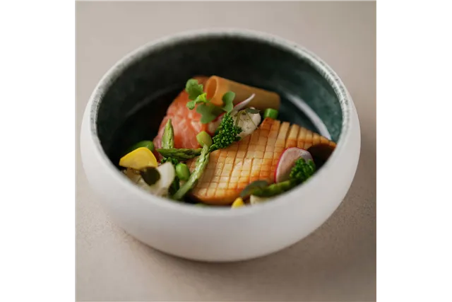 Miska Goro White Green 140mm Fine Dine 768648
