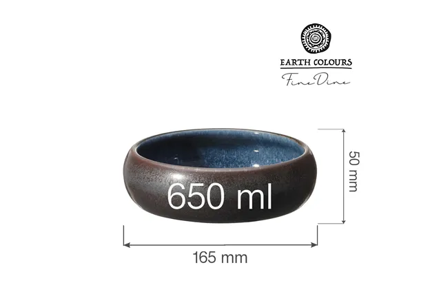 Miska Goro Brown Blue 165 mm, 650 ml Fine Dine 768686
