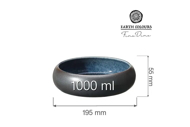 Miska Goro Brown Blue 195 mm, 1000 ml Fine Dine 768693