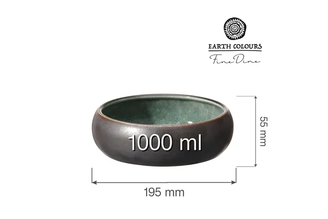 Miska Goro Brown Green 195mm, 1000 ml Fine Dine 768723