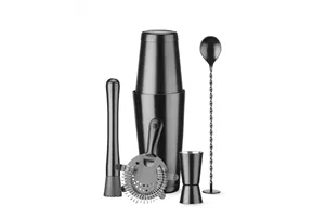 Zestaw barmański w tubie, BarUp, czarny, ⌀120x(H)320mm BarUp 596609