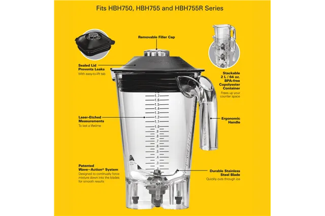 Dzbanek z copoliestru do blendera HBH755R-CE Eclipse® 2l, Hamilton Beach Commercial Hamilton Beach Commercial 6126-755R