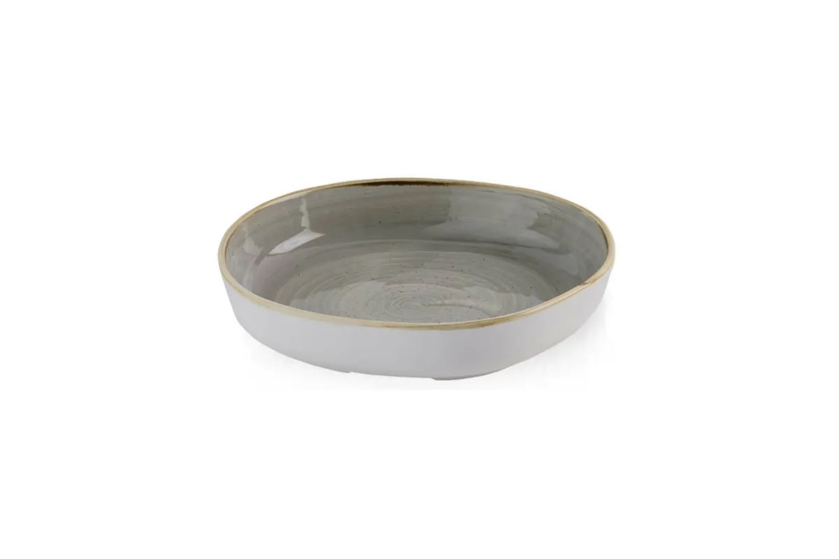 Talerz organiczny z wysokim rantem Stonecast Peppercorn Grey, 230mm Churchill SPGSWOB21