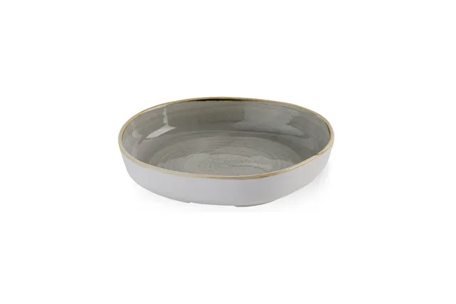 Talerz organiczny z wysokim rantem Stonecast Peppercorn Grey, 230mm Churchill SPGSWOB21