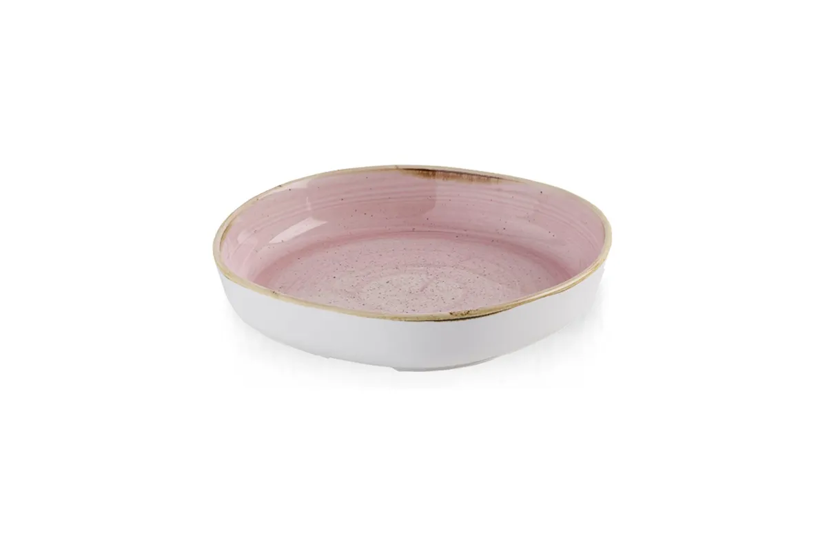 Talerz organiczny z wysokim rantem Stonecast Petal Pink, 230mm Churchill SPPSWOB21
