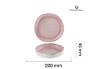Talerz organiczny z wysokim rantem Stonecast Petal Pink, 200mm Churchill SPPSWOB11