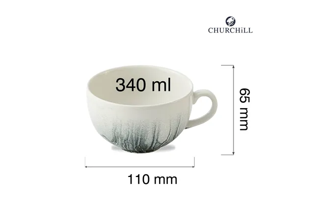 Filiżanka do cappuccino Tide Black, 340ml Churchill TDBKCB281