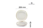 Talerz organiczny z wysokim rantem Stonecast Barley White, 200mm Churchill SWHSWOB11